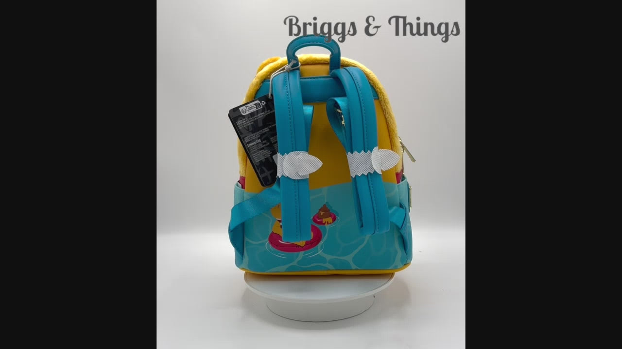 Loungefly Winnie the Pooh Snorkel Plush Mini Backpack Summer Vibes Bag Video